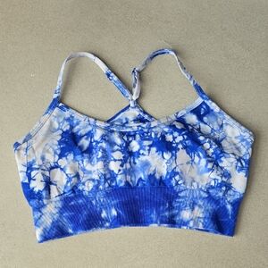 Pro Fit Blue Tie-Dye Sports Bra L
